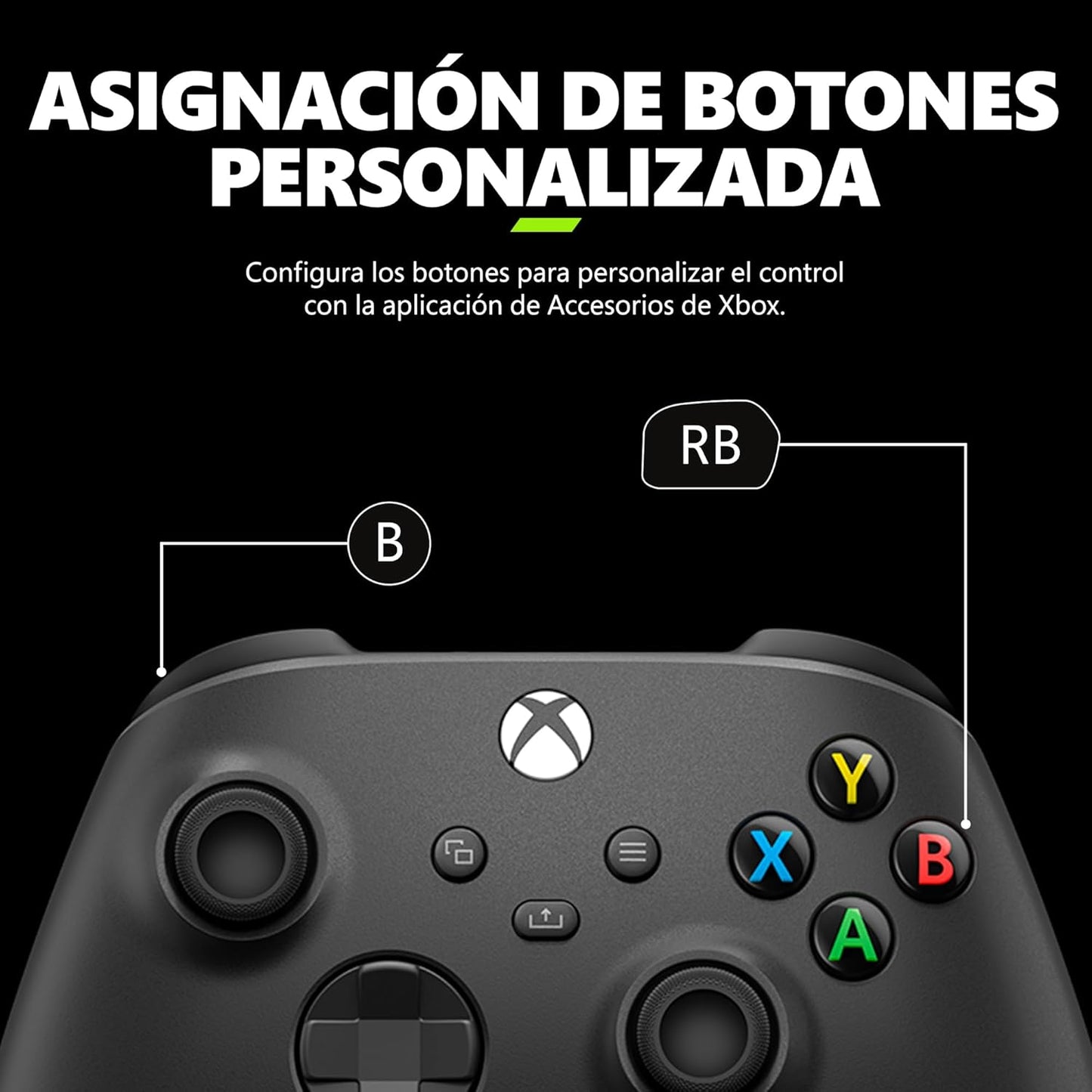 Control inalámbrico Xbox – Carbon Black