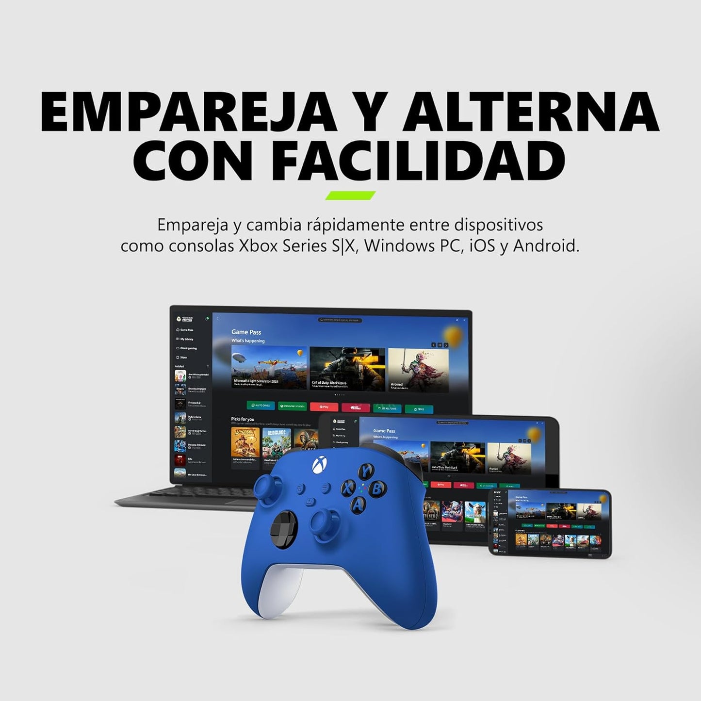 Control inalámbrico Xbox – Shock Blue