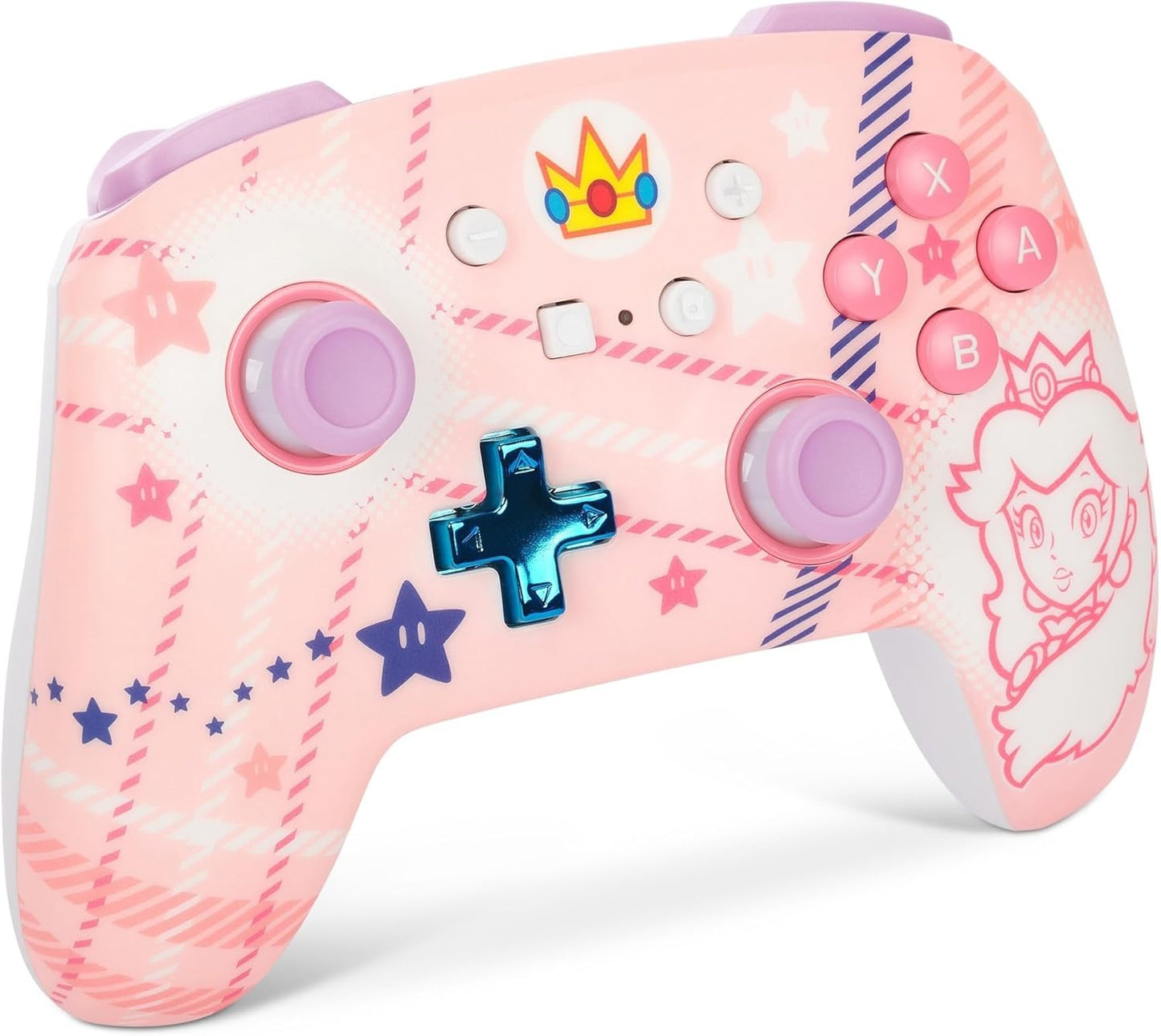 Control inalámbrico para Nintendo Switch – Princesa Peach (cuadros)