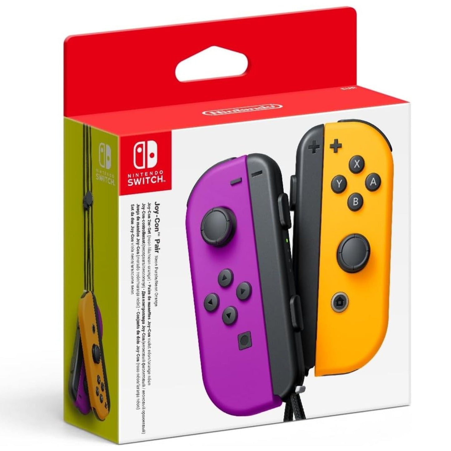 Par de Joy-Con morado neón (I) y naranja neón (D) para Nintendo Switch