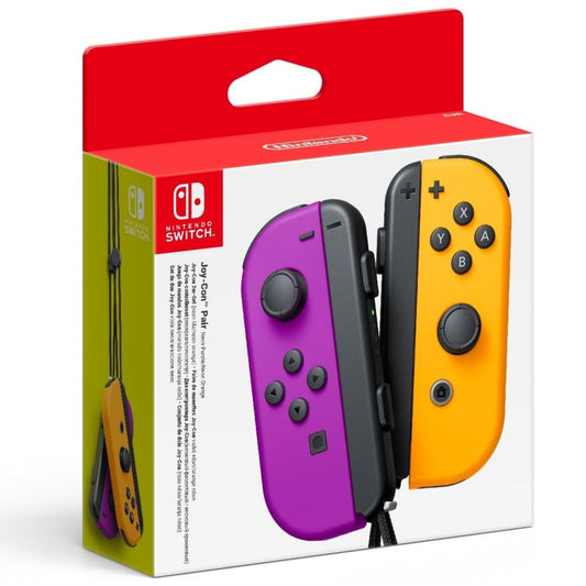 Par de Joy-Con morado neón (I) y naranja neón (D) para Nintendo Switch