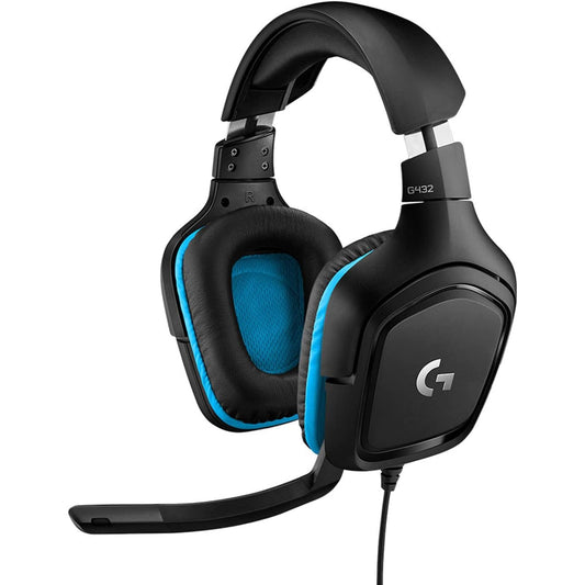 Audífonos gamer con cable Logitech G432, sonido envolvente 7.1